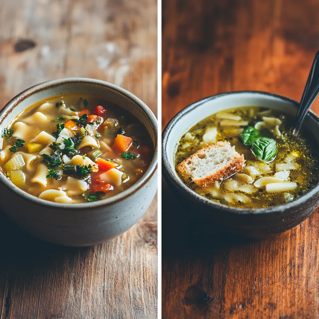 What Does Zuppa Mean in Italy? A Deep Dive Into Italian kitchen 2 owls of Minestra and Zuppa showcasing their key differences.
