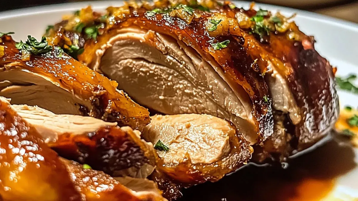 A hearty dish of seasoned turkey necks cooked with vegetables and herbs, served in a rustic bowl.