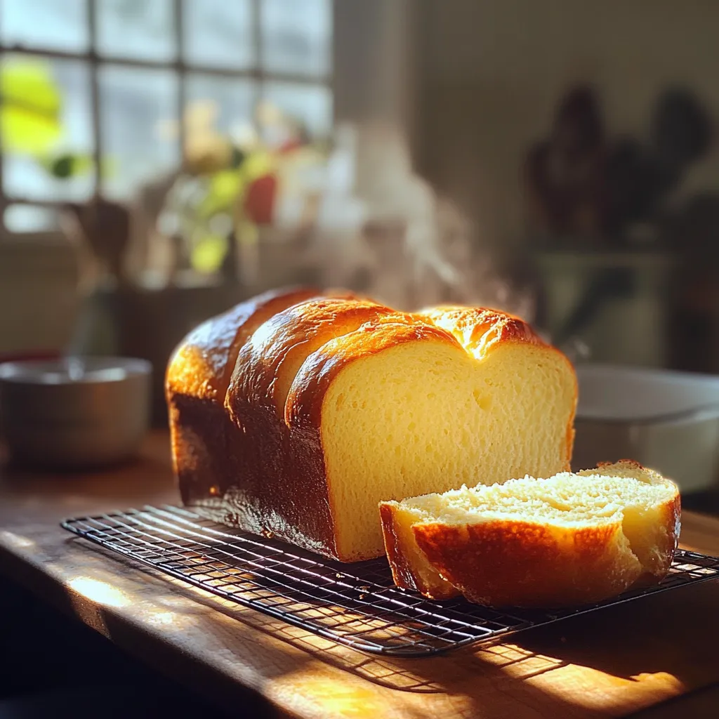 Freshly baked sourdough brioche cooling on a wire rack