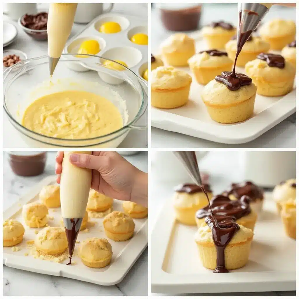  Step-by-step homemade Boston Cream Muffin