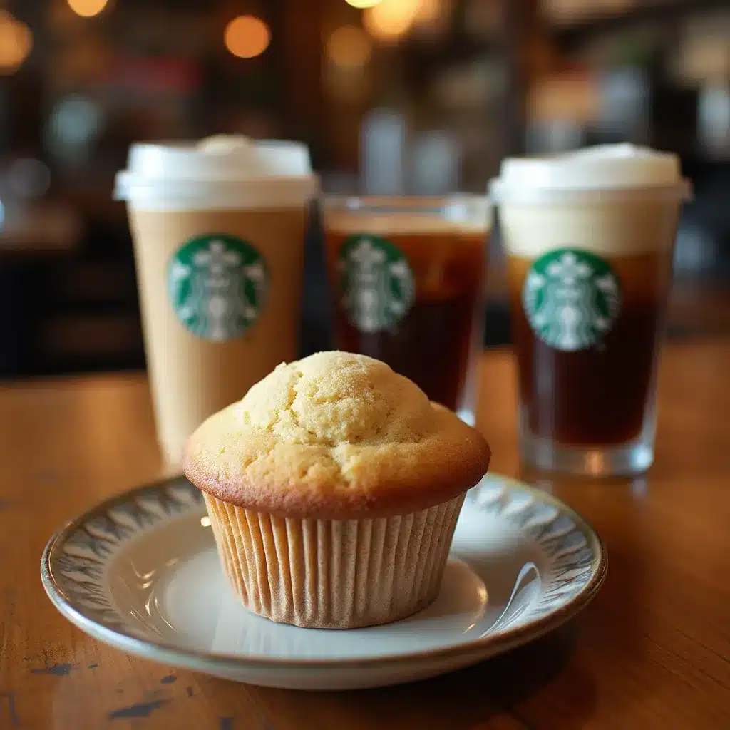 Starbucks Boston Cream Muffin with coffee pairings